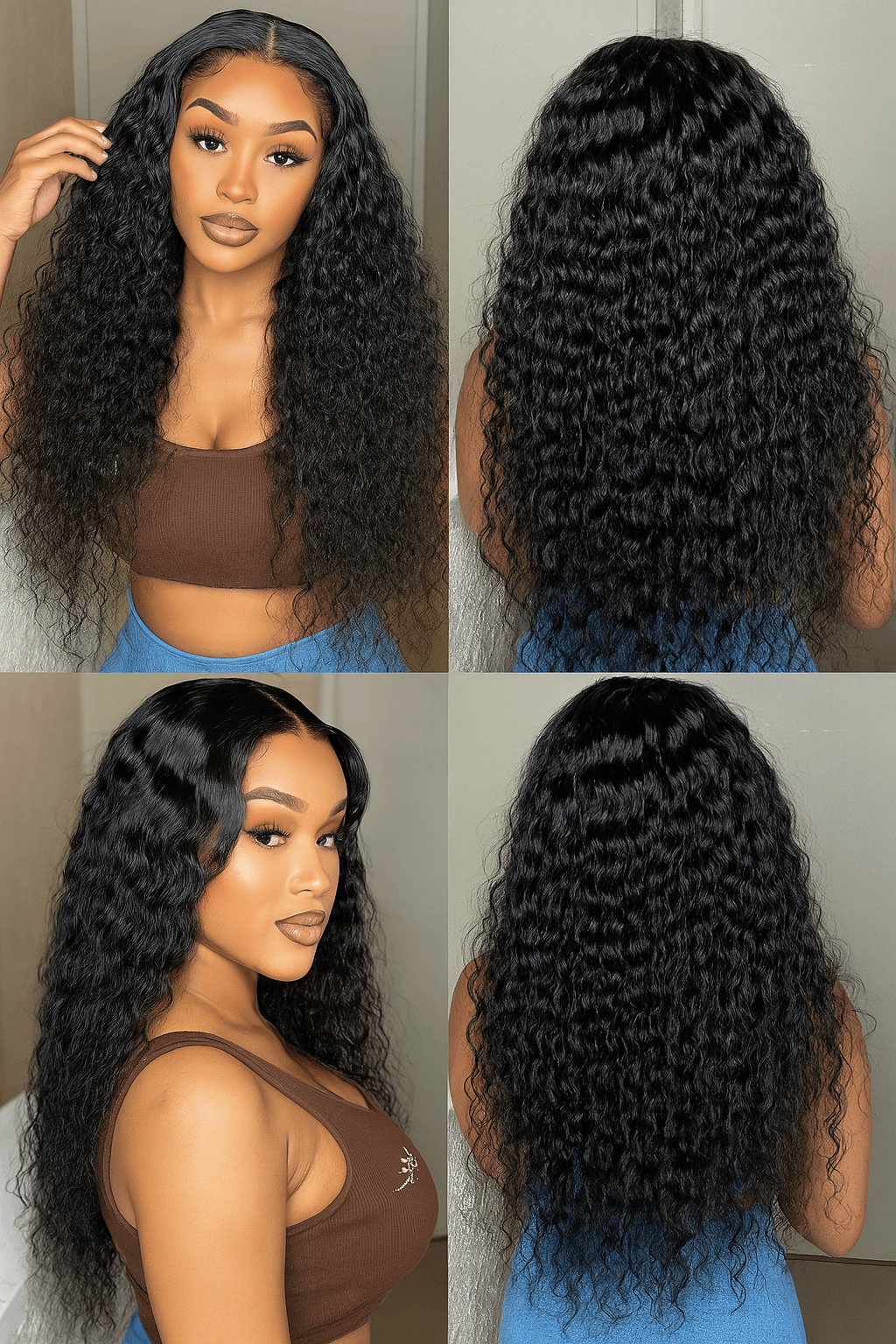 EMYTIDE™ 13x6 HD Invisible Lace Water Wave Wig Glueless 100% Human Hair