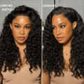 EMYTIDE™ 13x6 HD Invisible Lace Water Wave Wig Glueless 100% Human Hair