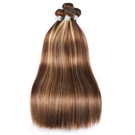 P4/27 Highlight Human Hair Bundles – Brown & Honey Blonde