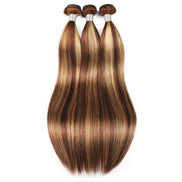 P4/27 Highlight Human Hair Bundles – Brown & Honey Blonde