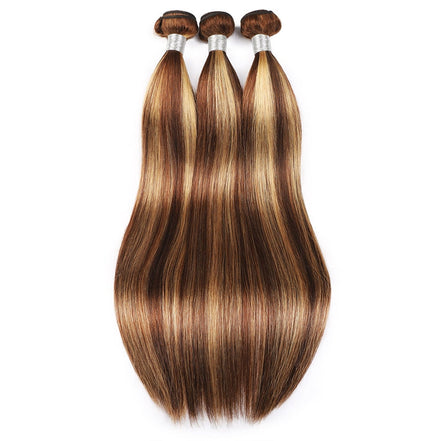 P4/27 Highlight Human Hair Bundles – Brown & Honey Blonde
