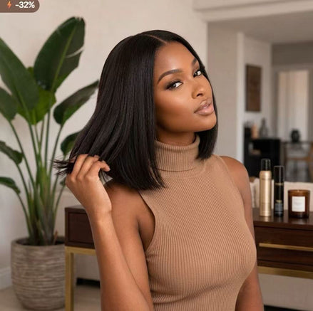 #4 Brown Glueless Bob Wig 5x5 HD Lace