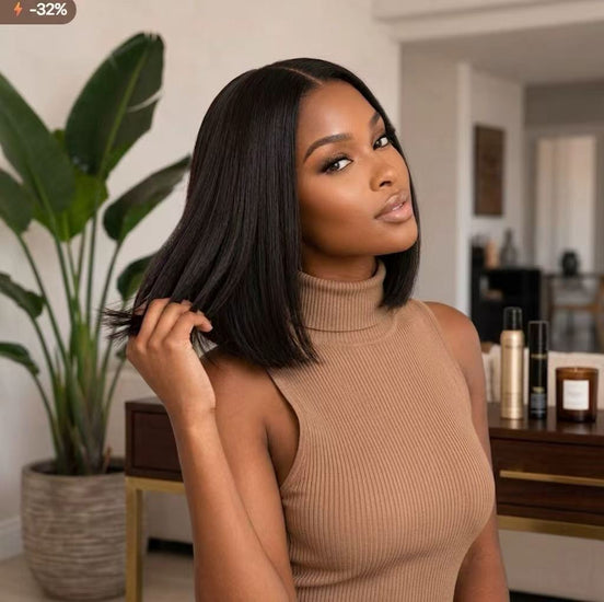 #4 Brown Glueless Bob Wig 5x5 HD Lace