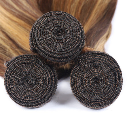 P4/27 Highlight Human Hair Bundles – Brown & Honey Blonde