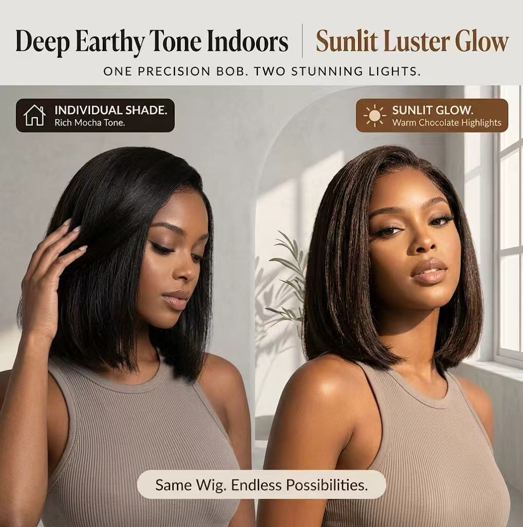 #4 Brown Glueless Bob Wig 5x5 HD Lace