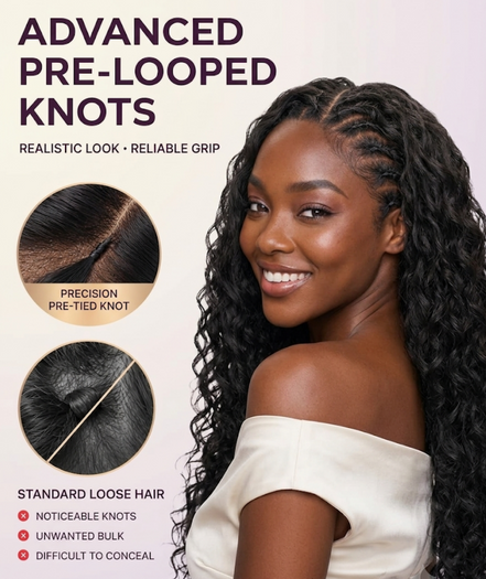 Pre-Separated Feather Crochet Human Hair for Boho Braids — 3rd Generation