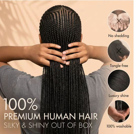 Afro Kinky Bulk Human Hair for Loc Extensions, Repair Locs, Twists & Braids