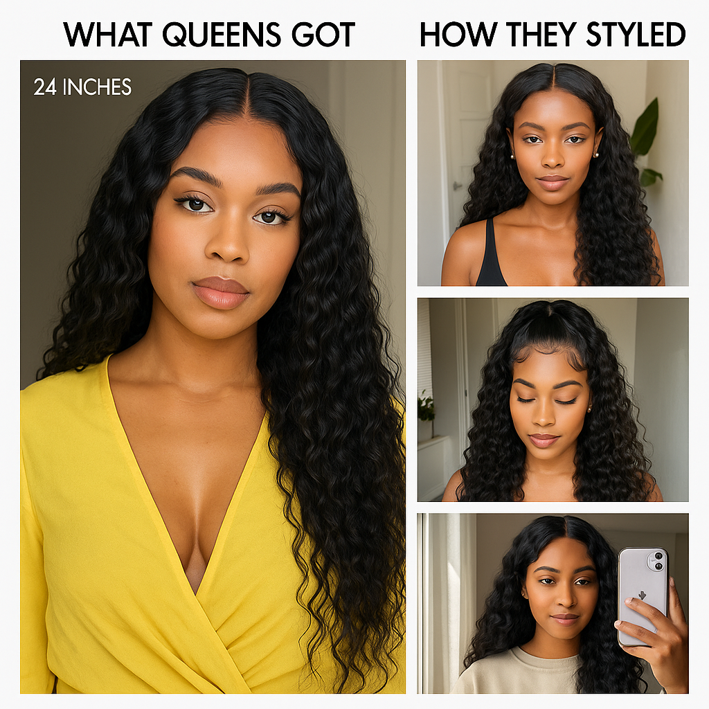 EMYTIDE™ 13x6 HD Invisible Lace Water Wave Wig Glueless 100% Human Hair