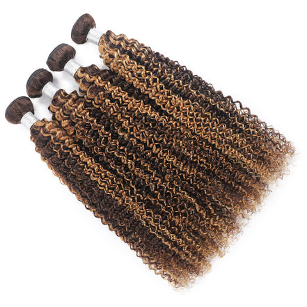 P4/27 Highlight Human Hair Bundles – Brown & Honey Blonde