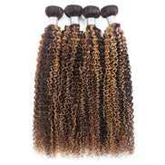 P4/27 Highlight Human Hair Bundles – Brown & Honey Blonde