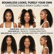 Pre-Separated Feather Crochet Human Hair for Boho Braids — 3rd Generation