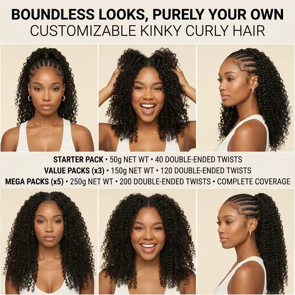 Pre-Separated Feather Crochet Human Hair for Boho Braids — 3rd Generation