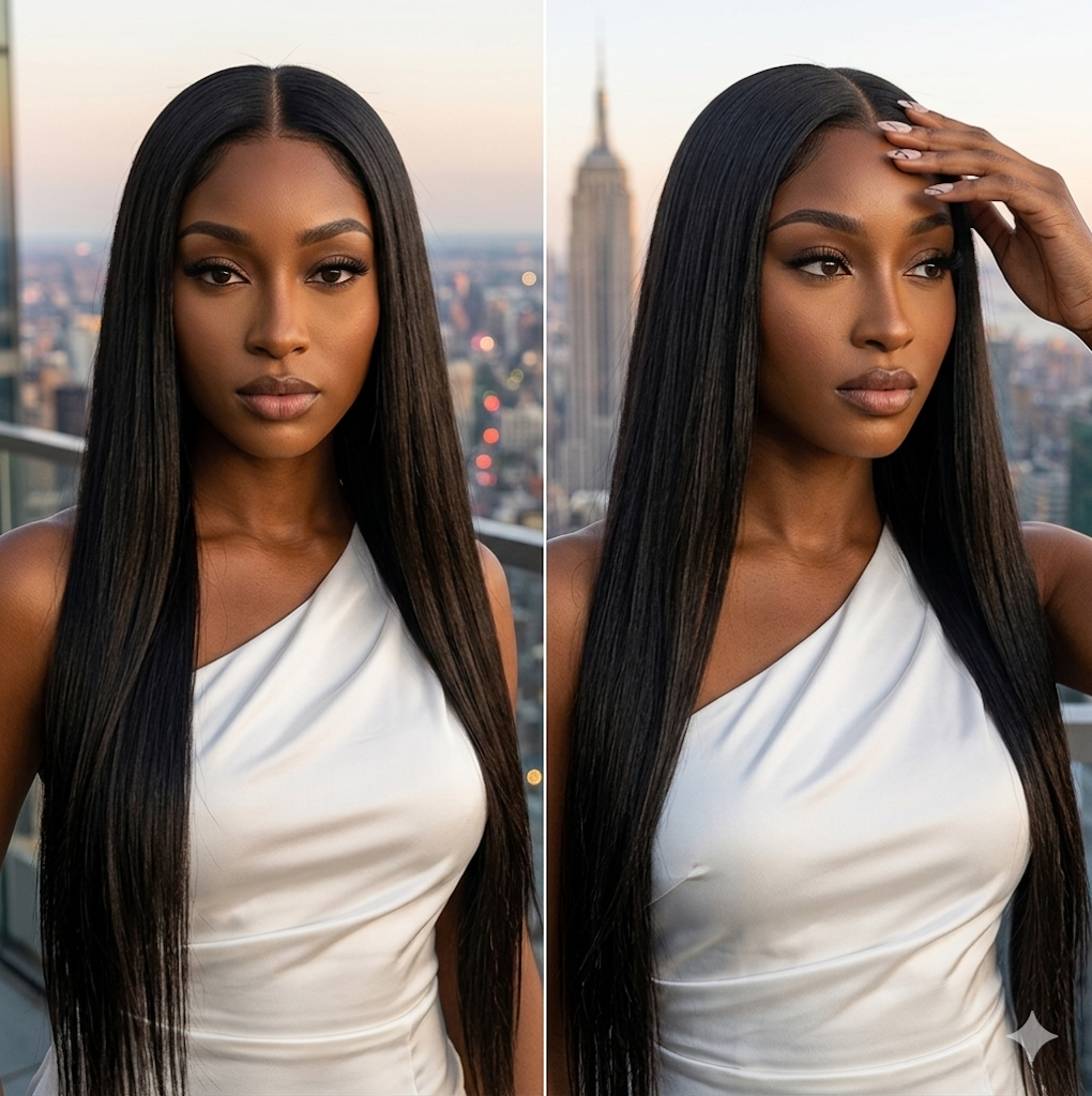 [210%-250% Density] EMYTIDE™ 13x4 HD Lace Front Straight Wig Glueless Human Hair