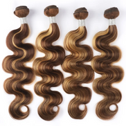 P4/27 Highlight Human Hair Bundles – Brown & Honey Blonde