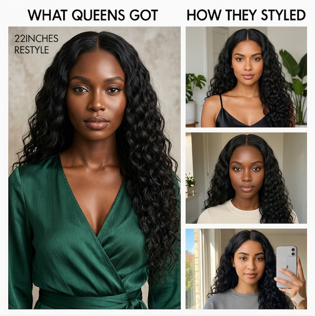 [210%-250% Density] EMYTIDE™ 13x4 HD Water Wave Wig Invisible Lace Glueless Human Hair