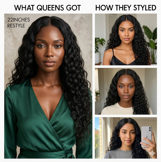 [210%-250% Density] EMYTIDE™ 13x4 HD Water Wave Wig Invisible Lace Glueless Human Hair