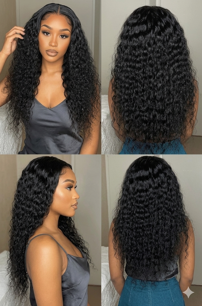 [210%-250% Density] EMYTIDE™ 13x4 HD Water Wave Wig Invisible Lace Glueless Human Hair